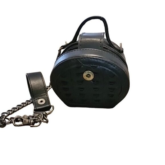 Classic Woven Black Mini Chain Bucket Bag Potion Bag - Picture 1 of 2